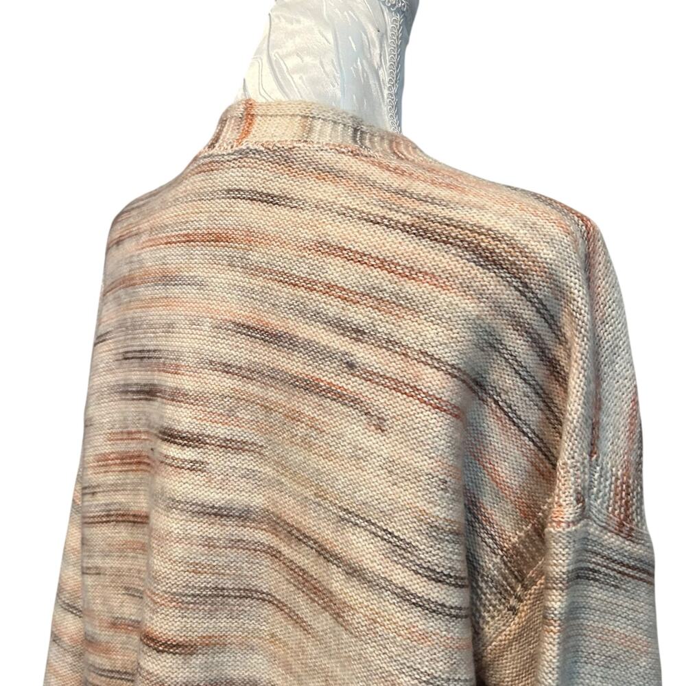 PureJill Cream Stipe Cardigan Womens Sz Small Cotton Blend Sweater One Button - Picture 14 of 16